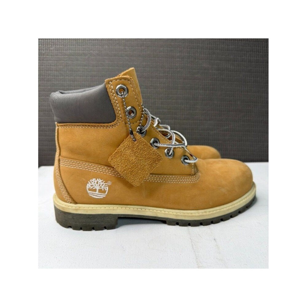 Timberland Mens 6-Inch Premium Waterproof Leather Boots Wheat Size 5M